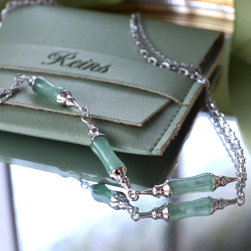 Colier din argint 925 Forest Glow cu Aventurin - Poza detaliu 2