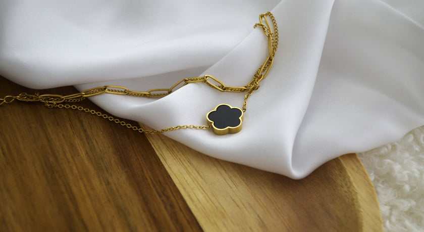 Bratara din otel inoxidabil - Lucky Charm Solitaire