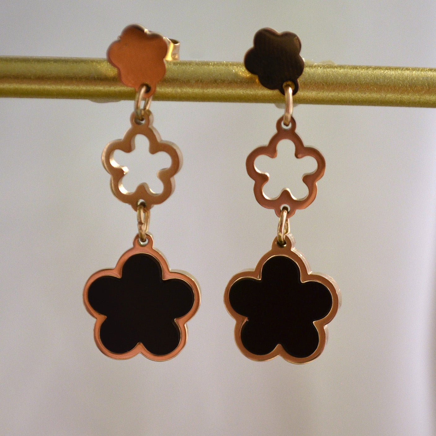 Cercei din otel inoxidabil - Lucky Trio