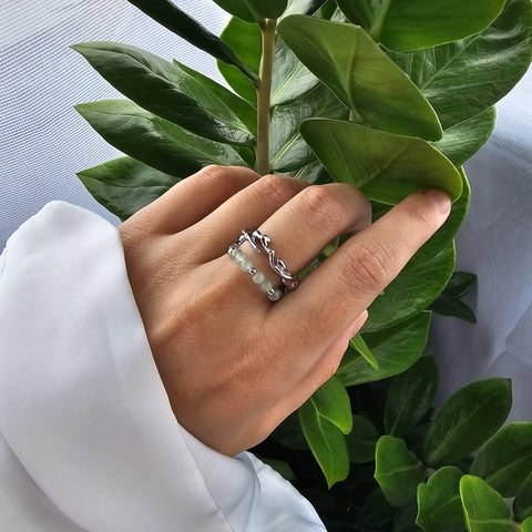 Inel din Argint 925 Placat cu Rodiu - Sylvan Oasis - Model 2