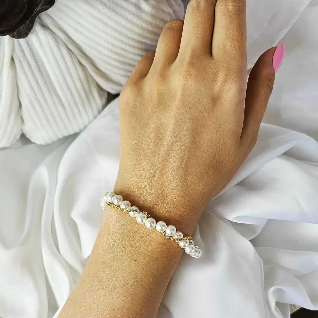 Bratara din argint 925 cu perla naturala de apa dulce - vedere model