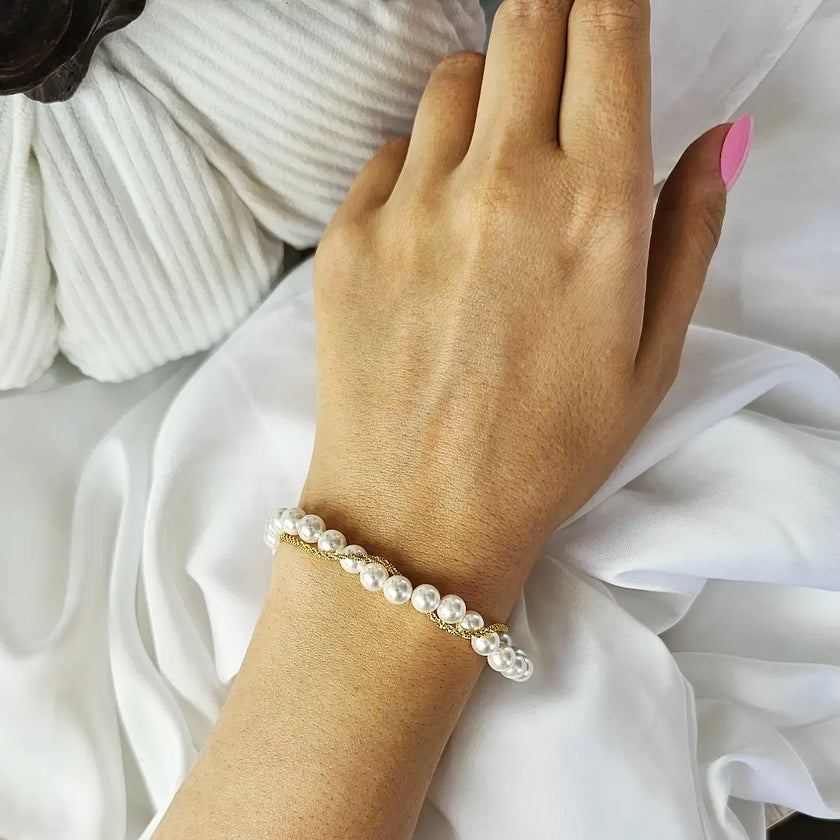 Bratara din argint 925 cu perla naturala de apa dulce - vedere model