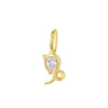 Colier din Argint 925, placat cu aur de 18k, cu piatra zirconiu. Semn zodiacal - Capricorn cu vedere fond Alb 01R01-0024C