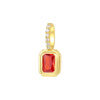 Colier din Argint 925, placat cu aur de 18k ,cu zirconiu . Reprezentand luna Ianuarie 01R01-0025 vedere Fond Alb