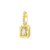 Colier din argint 925, placat cu aur galben de 18k, cu zirconiu verde in nuanta peridotuluiu. Piatra lunii Ausgust cu vedere in detaliu 01R01-0025AU