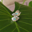 Inel din Argint 925 in flaore de lotus ce are piatra semipretioasa naturala Topaz, 04R01-0005 - Colectia Secret Garden - Bijuterii din argint 925 Reins cu vedere in detaliu