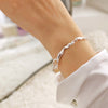 Bratara din Argint Reins cu perle de apa dulce, French Pearl vedere pe model, parte argint, 02R01-0001