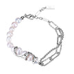Bratara din Argint Reins cu perle de apa dulce, Gothic Pearl vedere pe fundal alb, 02R01-0012