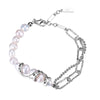 Bratara din Argint Reins cu perle de apa dulce, Gothic Pearl vedere pe fundal alb, 02R01-0012