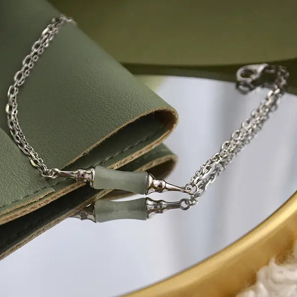 Bratara din argint cu piatra semipretioasa din aventurin Sylvan Grove Reins - vedere detaliata