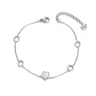 Bratara din otel inoxidabil Reins, placata cu rodiu – Lucky Charm, vedere pe fundal alb, 02S02-0008