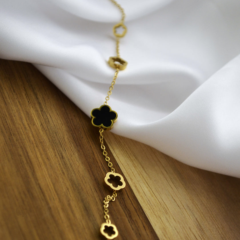 Bratara din otel inoxidabil Reins, placata cu aur galben de 18k – Lucky Charm, vedere detaliata, 02S02-0008GB