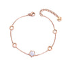 Bratara din otel inoxidabil Reins, placata cu aur roz de 18k – Lucky Charm, vedere pe fundal alb, 02S02-0008R