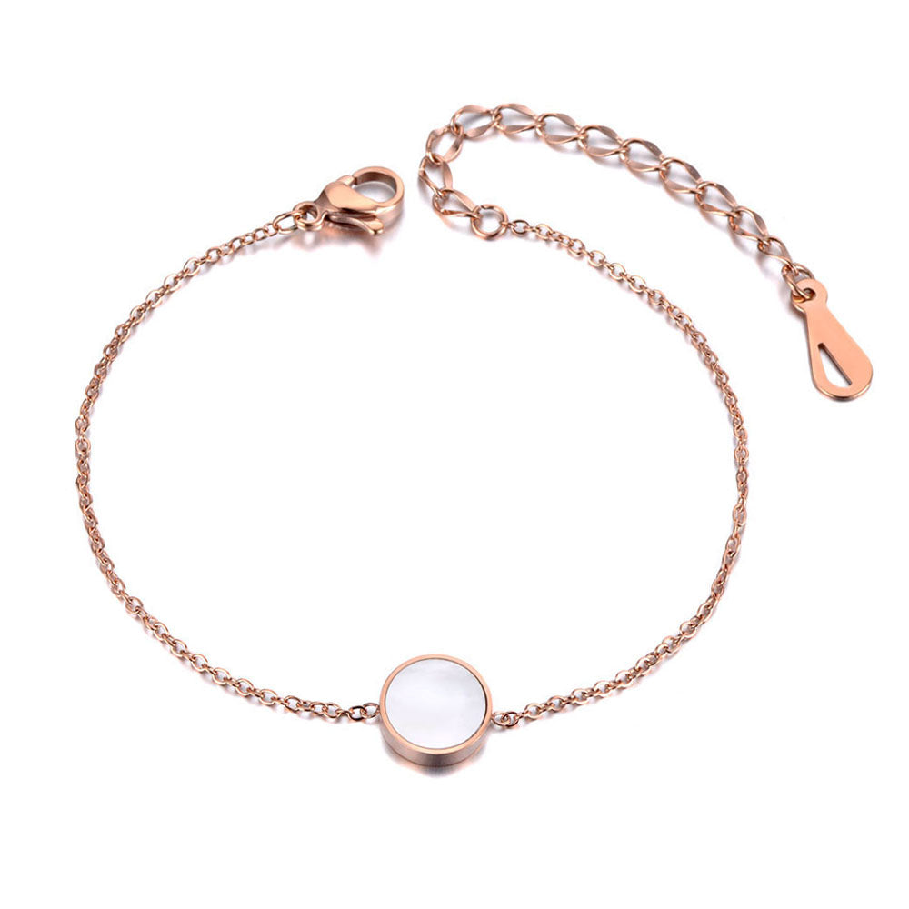 Bratara din otel inoxidabil Reins, placata cu aur roz de 18k – Mellow, vedere pe fundal alb, 02S02-0002R