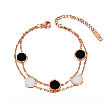 Bratara din otel inoxidabil Reins, placata cu aur roz de 18k – Mellow harmony, vedere pe fundal alb, 02S02-0003R