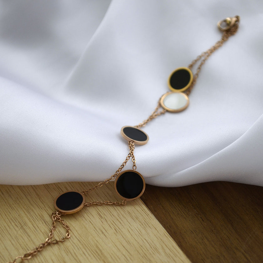 Bratara din otel inoxidabil Reins, placata cu aur roz de 18k – Mellow harmony, vedere detalliata, 02S02-0003R