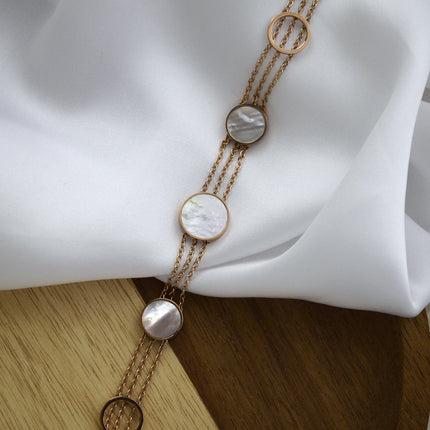 Bratara din otel inoxidabil Reins, placata cu aur roz de 18k – Mellow Trio, vedere detaliata, 02S02-0006R