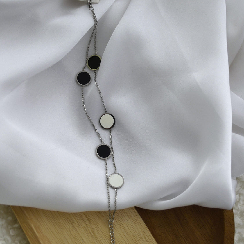 Bratara din otel inoxidabil Reins, placata cu rodiu – Mellow harmony, vedere detaliata, 02S02-0003