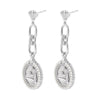 Cercei din Argint Reins, cu perle de apa dulce si zircon incolor - Siren’s pearl, vedere pe fundal alb, 03R01-0022