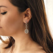 Cercei din Argint Reins cu perle de apa dulce si zircon incolor - Siren’s pearl vedere pe model 03R01-0022