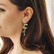 Cercei din Argint Reins in forma de fluture cu pietre semipretioase din Topaz - Butterfly vedere pe model 03R01-0008