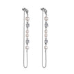Cercei din Argint Reins, cu perle de apa dulce si Zircon - Ice pearl, vedere pe fundal alb, 03R01-0012