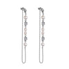 Cercei din Argint Reins, cu perle de apa dulce si Zircon - Ice pearl, vedere pe fundal alb, 03R01-0012