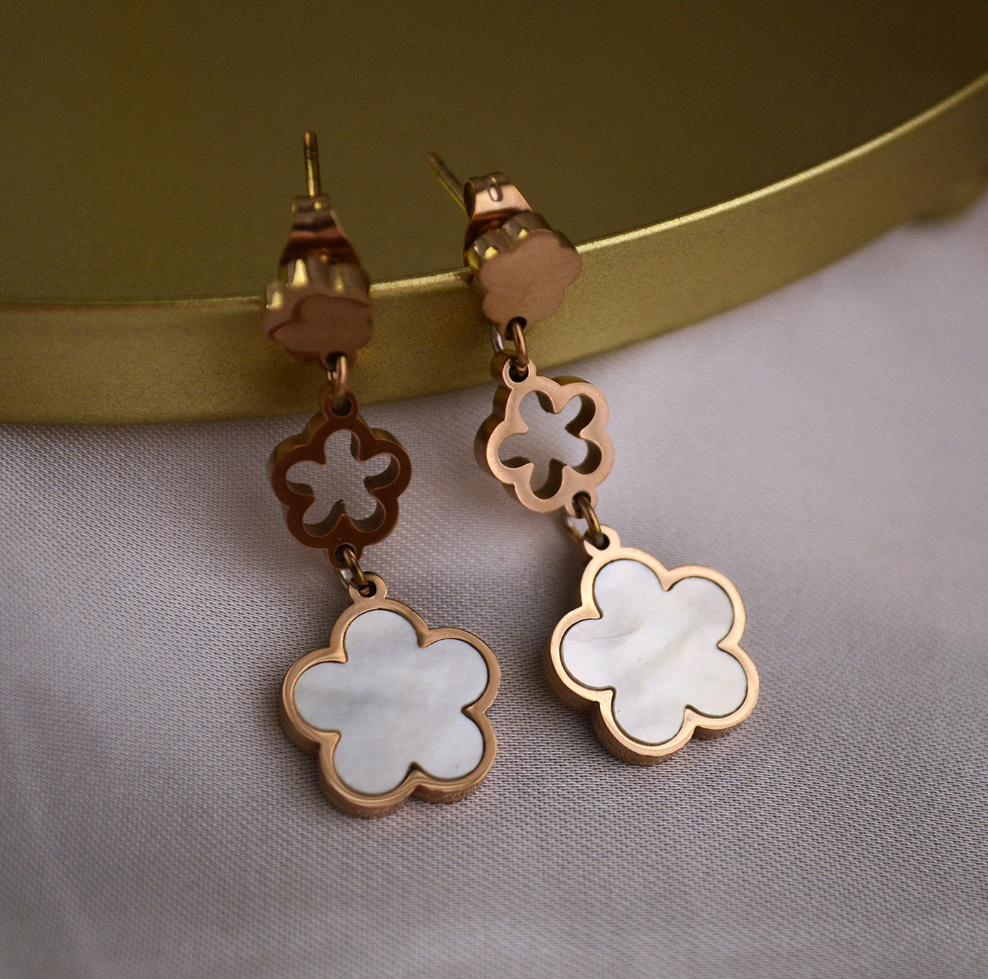 Cercei din otel inoxidabil - Lucky Trio