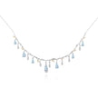 Colier din Argint Reins, cu pietre semi-pretioase din Topaz si Zircon – Love tears, vedere pe fundal alb, 01R01-0006