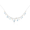 Colier din Argint Reins, cu pietre semi-pretioase din Topaz si Zircon – Love tears, vedere pe fundal alb, 01R01-0006