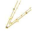 Colier din otel inoxidabil placat cu aur galben de 18k cu pietre semipretioase – Lucky Cristals Reins vedere pe fundal alb 01S02-0009GB
