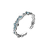 Inel din Argint Reins, cu Enamel albastru – Ice Lake, vedere pe fundal alb, 04R01-0009